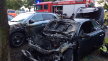 PKW-Brand auf Parkplatz des Flughafens Paderborn-Lippstadt